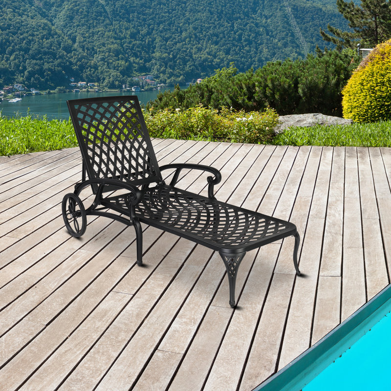 Charlton Home® Dashani Outdoor Metal Chaise Lounge | Wayfair